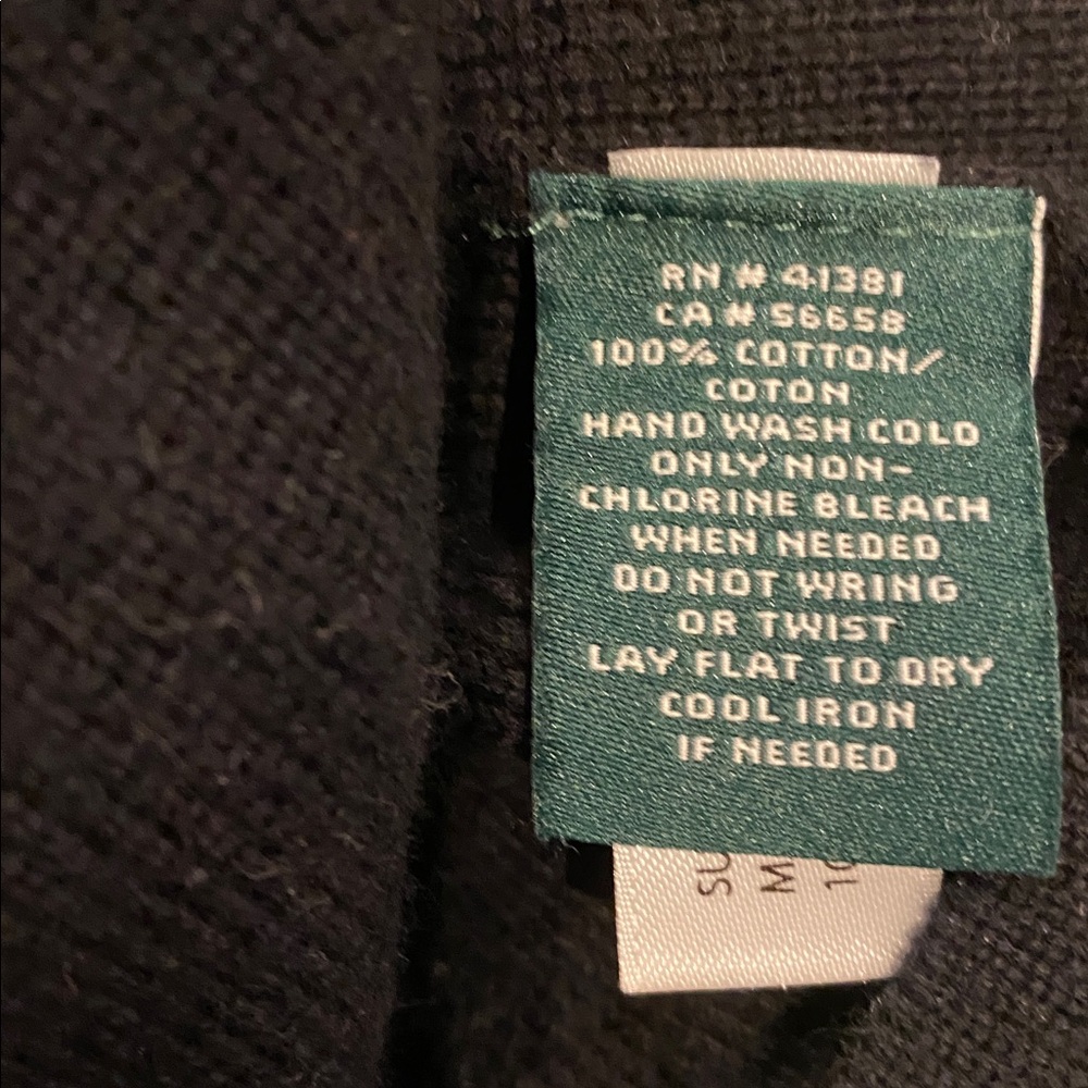 Lauren Ralph Lauren combed cotton blazer black dark Academia Preppycore small - Picture 16 of 16